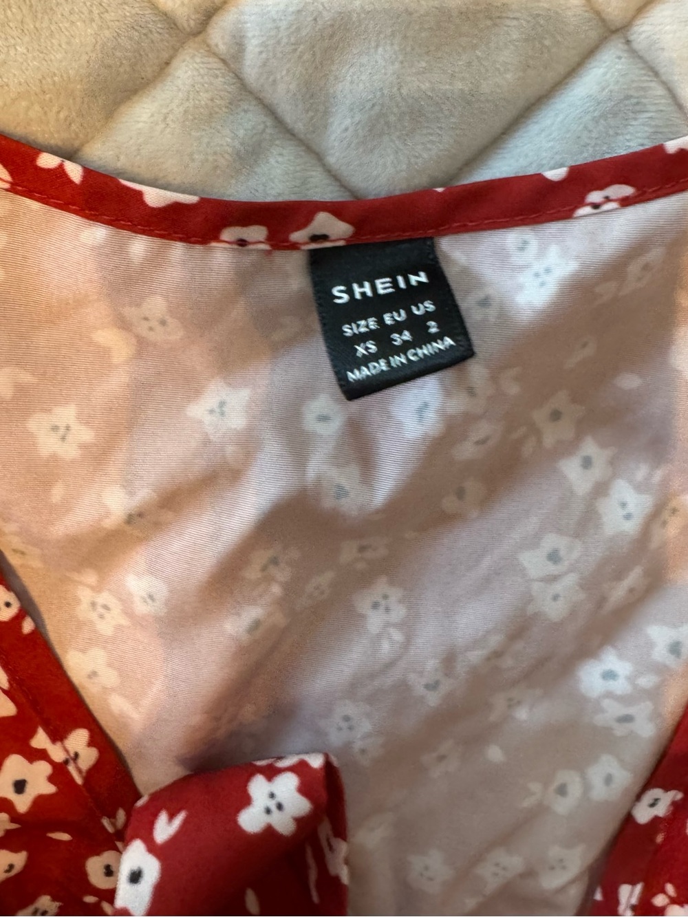 Red Floral Ruffle Romper - Picture 2 of 2